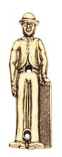 Figurine homme Laiton poli Accessoires de porte Signalisation toilette 507