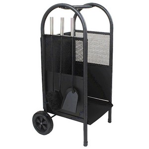 Chariot roulant et serviteur Fer noir Accessoires chemine couleur anthracite 2102750