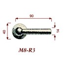 Modle CHEMIN DE FER by Giara Britannium Poigne de porte Poigne rustique sur rosaces M8R3L