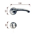 Modle FLORENZA by Giara Britannium Poigne de porte Poigne rustique sur rosaces M1R1L