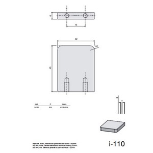 Bouton fin 32 mm inox bross Accessoires de meuble Gamme inox DH_24701