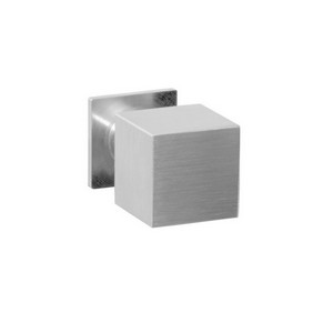 Bouton cubique 25 mm avec pied - KUBE inox brossé Accessoires de meuble Gamme inox DH_34125