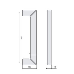 Poignée de tirage éco laiton antique Zamak tech Poignée de tirage Baton de tirage zamak tech DH_88716