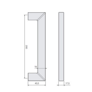 Poigne de tirage co chrom satin Zamak tech Poigne de tirage Baton de tirage zamak tech DH_8871