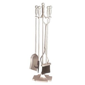 Serviteur  de chemine 4 lments Fer inox Accessoires chemine Accessoires inox 263